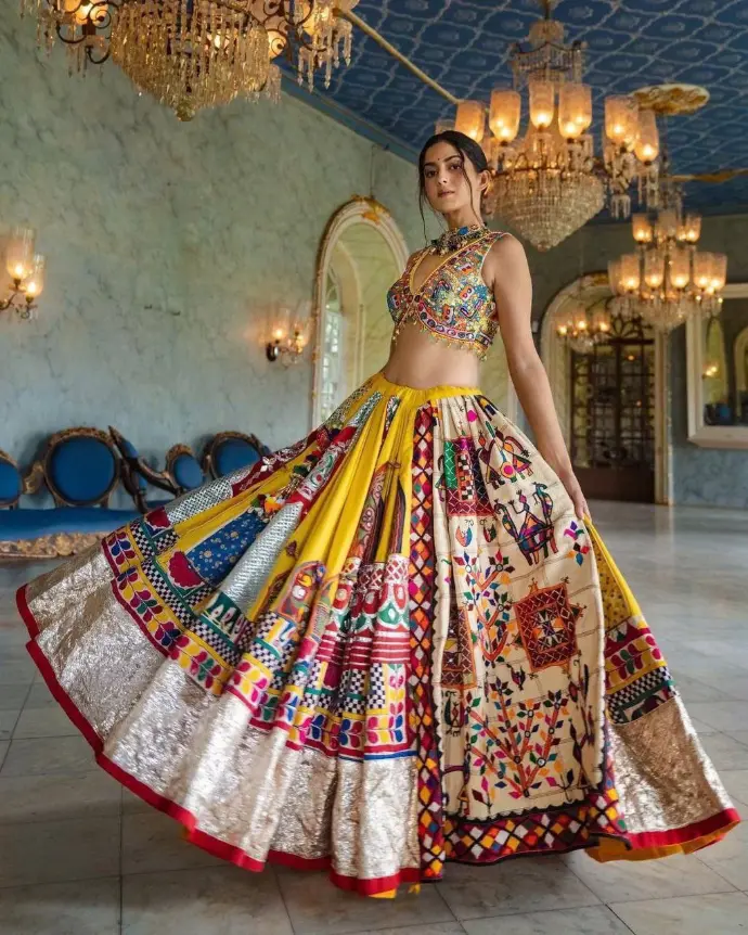 Mix It Up: Crop Top + Lehenga Skirt Combo